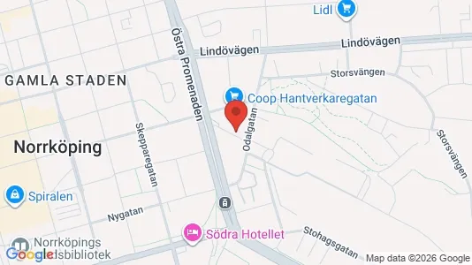 Kontorslokaler att hyra i Norrköping - kort over placeringen