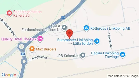 Kontorslokaler att hyra i Linköping - kort over placeringen