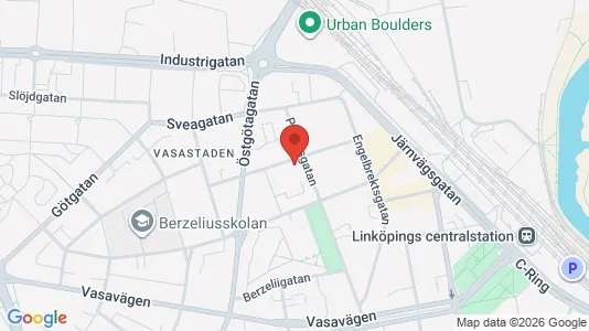 Kontorslokaler att hyra i Linköping - kort over placeringen