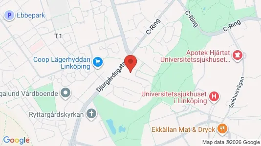 Kontorslokaler att hyra i Linköping - kort over placeringen