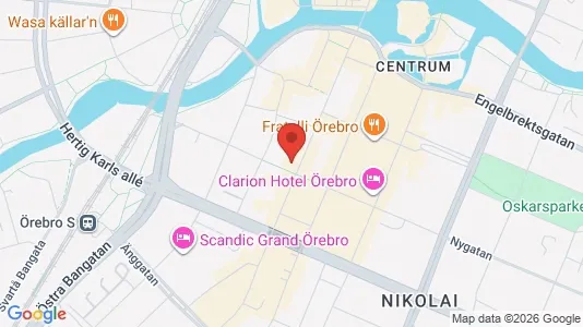 Kontorslokaler att hyra i Örebro - kort over placeringen