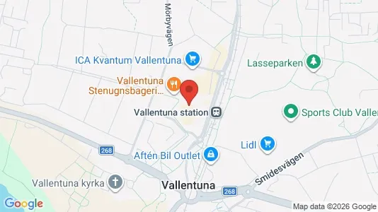 Kontorslokaler att hyra i Vallentuna - kort over placeringen
