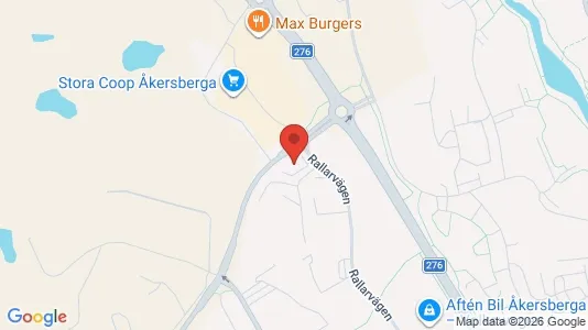 Lagerlokaler att hyra i Österåker - kort over placeringen