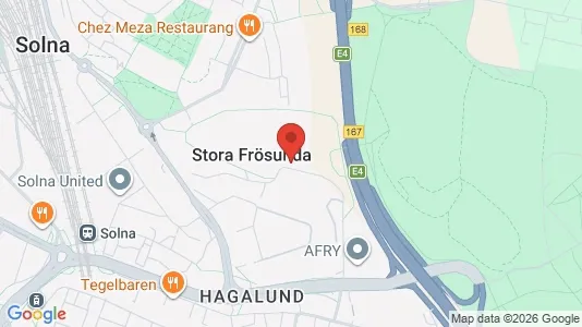 Kontorslokaler att hyra i Solna - kort over placeringen