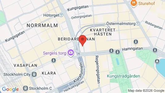 Kontorslokaler att hyra i Stockholm Innerstad - kort over placeringen