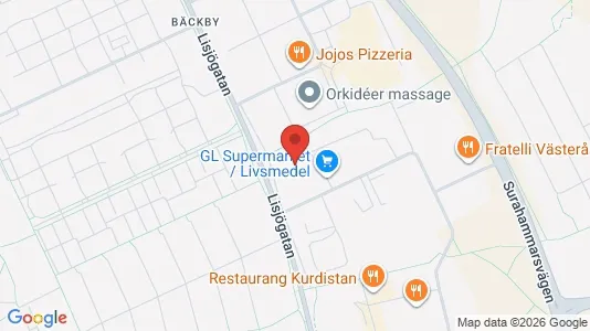 Kontorslokaler att hyra i Västerås - kort over placeringen