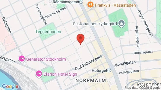 Kontorslokaler att hyra i Stockholm Innerstad - kort over placeringen