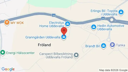 Kontorslokaler att hyra i Uddevalla - kort over placeringen