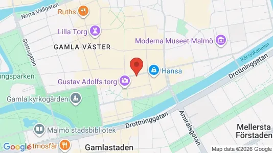 Kontorslokaler att hyra i Malmö Centrum - kort over placeringen