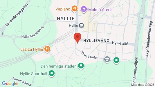 Kontorslokaler att hyra i Hyllie - kort over placeringen