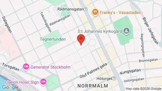 Kontorslokaler att hyra i Stockholm Innerstad - kort over placeringen