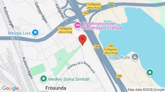 Kontorslokaler att hyra i Solna - kort over placeringen