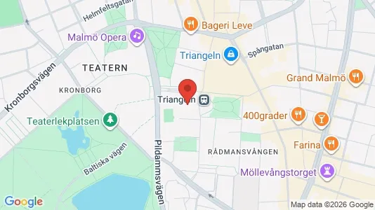 Kontorslokaler att hyra i Malmö Centrum - kort over placeringen