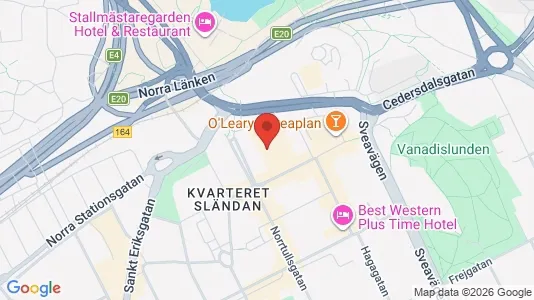 Kontorslokaler att hyra i Vasastan - kort over placeringen