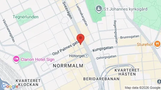 Kontorslokaler att hyra i Stockholm Innerstad - kort over placeringen