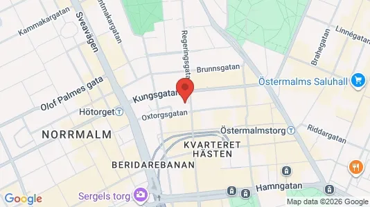 Kontorslokaler att hyra i Stockholm Innerstad - kort over placeringen
