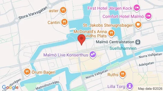 Kontorslokaler att hyra i Malmö Centrum - kort over placeringen