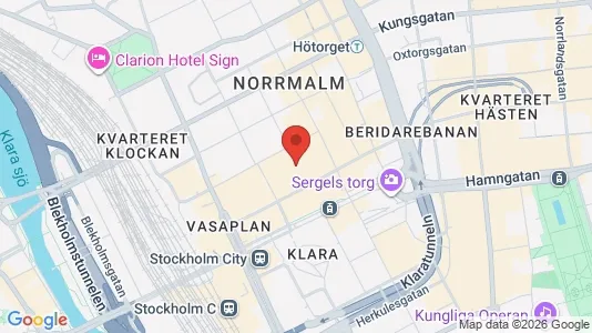 Kontorslokaler att hyra i Stockholm Innerstad - kort over placeringen