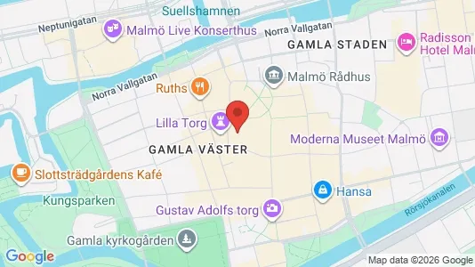Kontorslokaler att hyra i Malmö Centrum - kort over placeringen