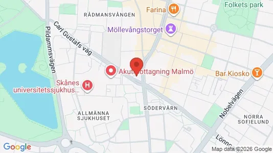 Kontorslokaler att hyra i Malmö Centrum - kort over placeringen