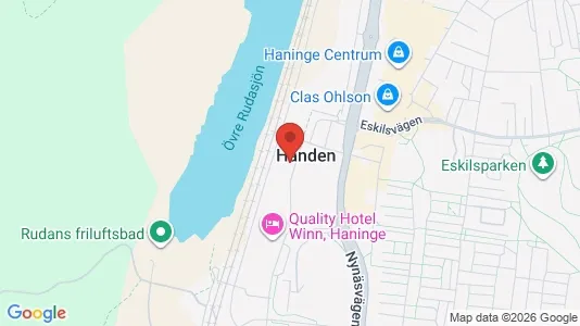Kontorslokaler att hyra i Haninge - kort over placeringen