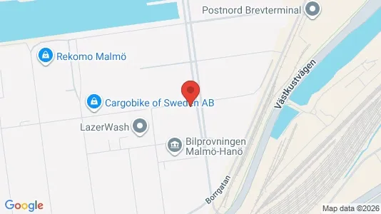 Industrilokaler att hyra i Malmö Centrum - kort over placeringen
