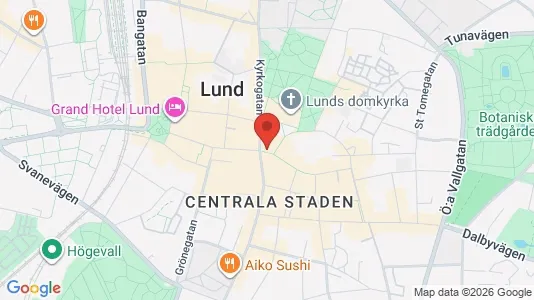 Kontorslokaler att hyra i Lund - kort over placeringen