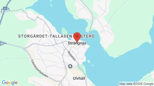 Butikslokaler att hyra i Strängnäs - kort over placeringen