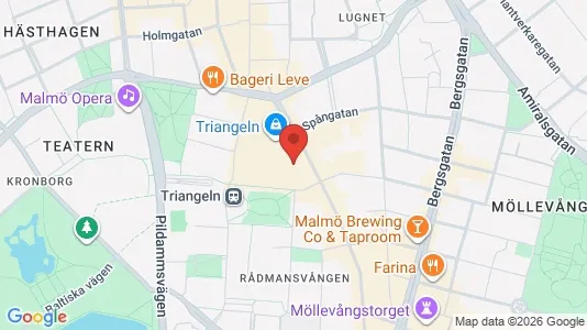 Kontorslokaler att hyra i Malmö Centrum - kort over placeringen