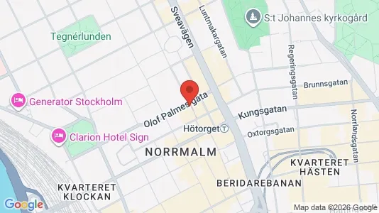 Kontorslokaler att hyra i Stockholm Innerstad - kort over placeringen