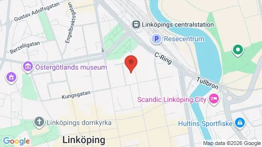 Kontorslokaler att hyra i Linköping - kort over placeringen