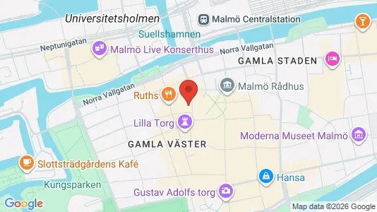 Kontorslokaler att hyra i Malmö Centrum - kort over placeringen