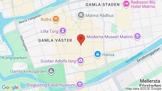 Kontorslokaler att hyra i Malmö Centrum - kort over placeringen