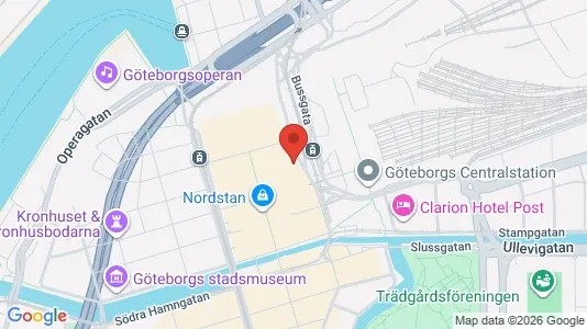 Kontorslokaler att hyra i Göteborg Centrum - kort over placeringen