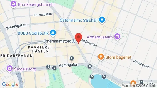 Kontorslokaler att hyra i Östermalm - kort over placeringen