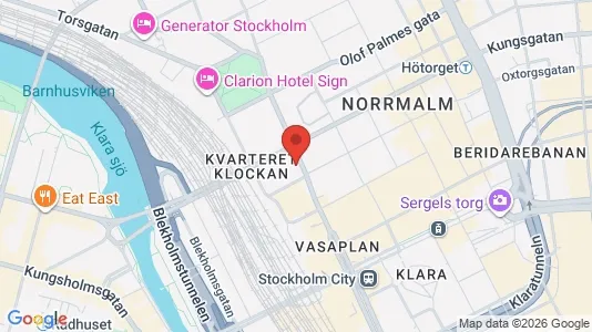 Kontorslokaler att hyra i Stockholm Innerstad - kort over placeringen