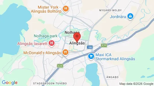 Kontorslokaler att hyra i Alingsås - kort over placeringen