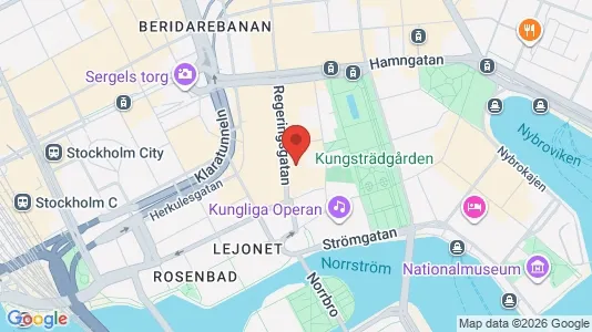 Kontorslokaler att hyra i Stockholm Innerstad - kort over placeringen