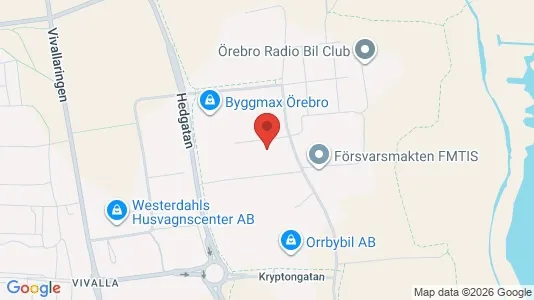 Kontorslokaler att hyra i Örebro - kort over placeringen