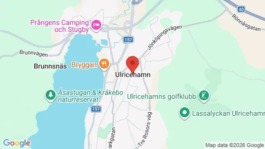 Butikslokaler att hyra i Ulricehamn - kort over placeringen