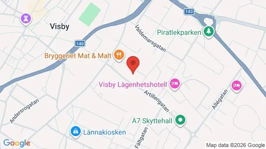 Kontorslokaler att hyra i Gotland - kort over placeringen