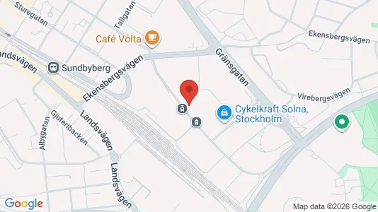Kontorslokaler att hyra i Solna - kort over placeringen