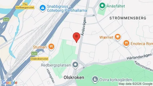 Kontorslokaler att hyra i Göteborg Östra - kort over placeringen