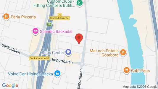 Kontorslokaler att hyra i Norra hisingen - kort over placeringen