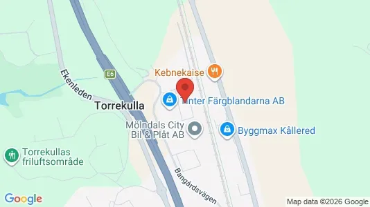 Kontorslokaler att hyra i Mölndal - kort over placeringen