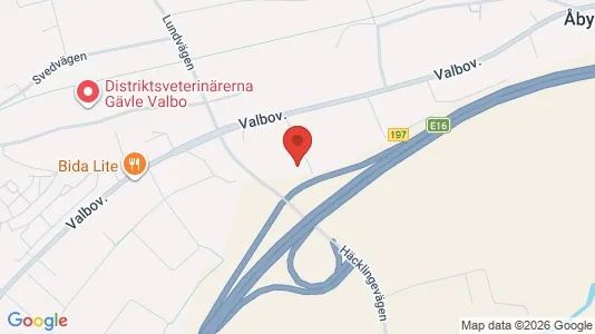 Lagerlokaler att hyra i Gävle - kort over placeringen