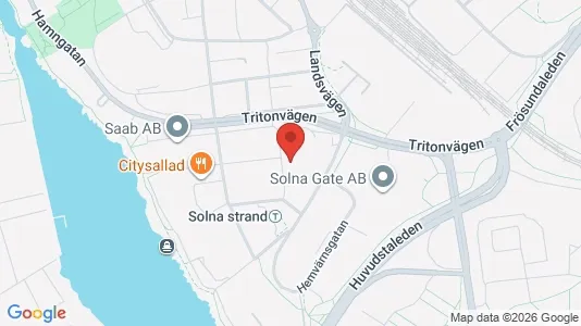 Kontorslokaler att hyra i Solna - kort over placeringen