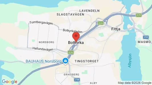 Lagerlokaler att hyra i Botkyrka - kort over placeringen
