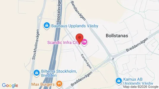 Kontorslokaler att hyra i Upplands Väsby - kort over placeringen