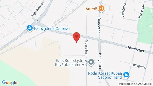 Kontorslokaler att hyra i Falköping - kort over placeringen